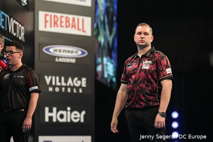 Mike de Decker and Dimitri van den Bergh representing Belgium at the 2026 World Cup of Darts