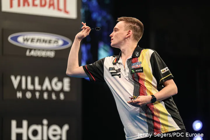 Ricardo Pietreczko representing Germany at the 2026 World Cup of Darts