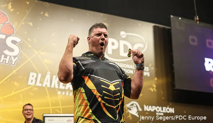 Daryl Gurney haalde het hoogste dubbelpercentage