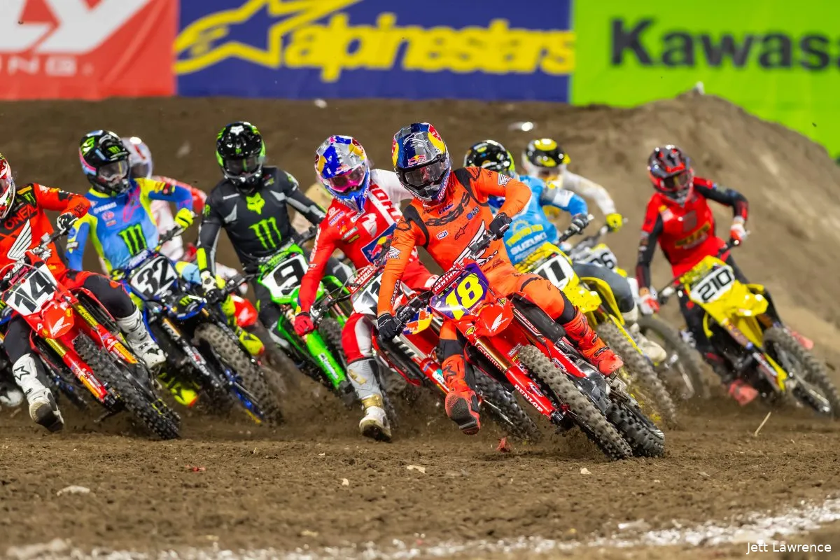 ama supercross anaheim 1 2024 start jett lawrence