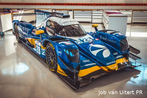 Het blauwe racemonster en strijdwapen van Van Uitert voor 2024. (Foto: Job van Uitert PR)