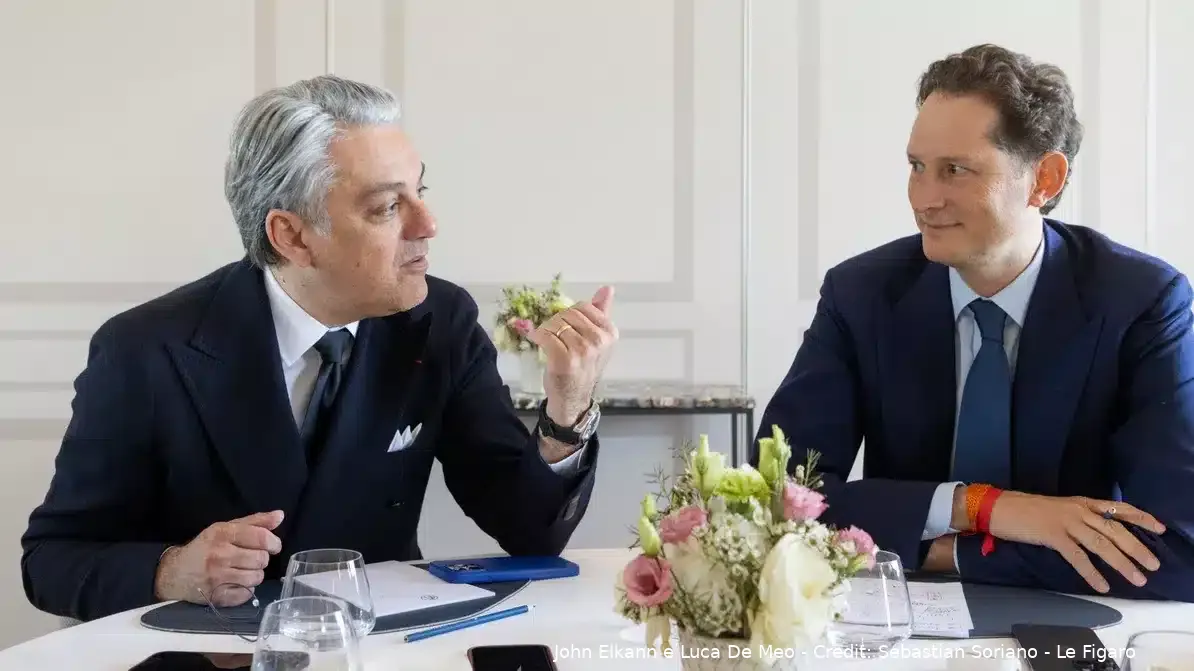 john elkann e luca de meo sebastian soriano le figaro