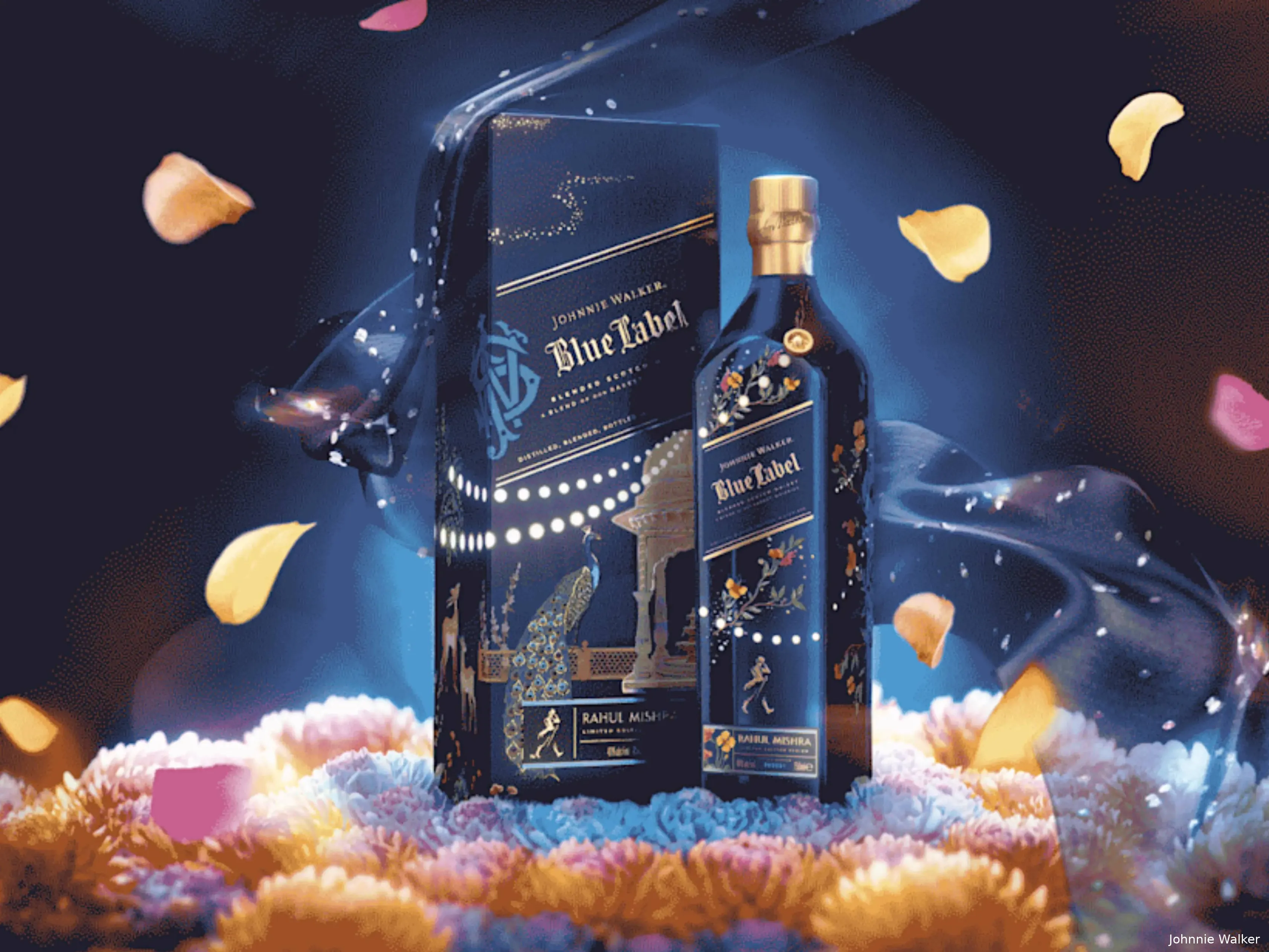 Johnnie Walker Blue Label x Rahul Mishra whisky