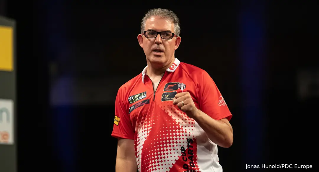 Smith representing Canada at the World Cup of Darts&nbsp;