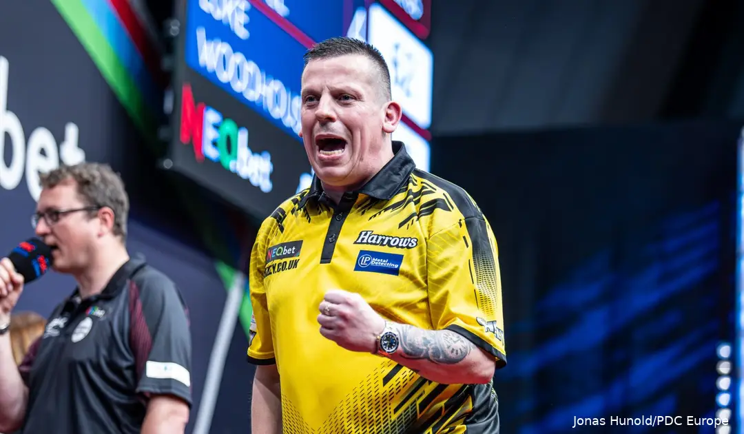 Dave Chisnall in actie