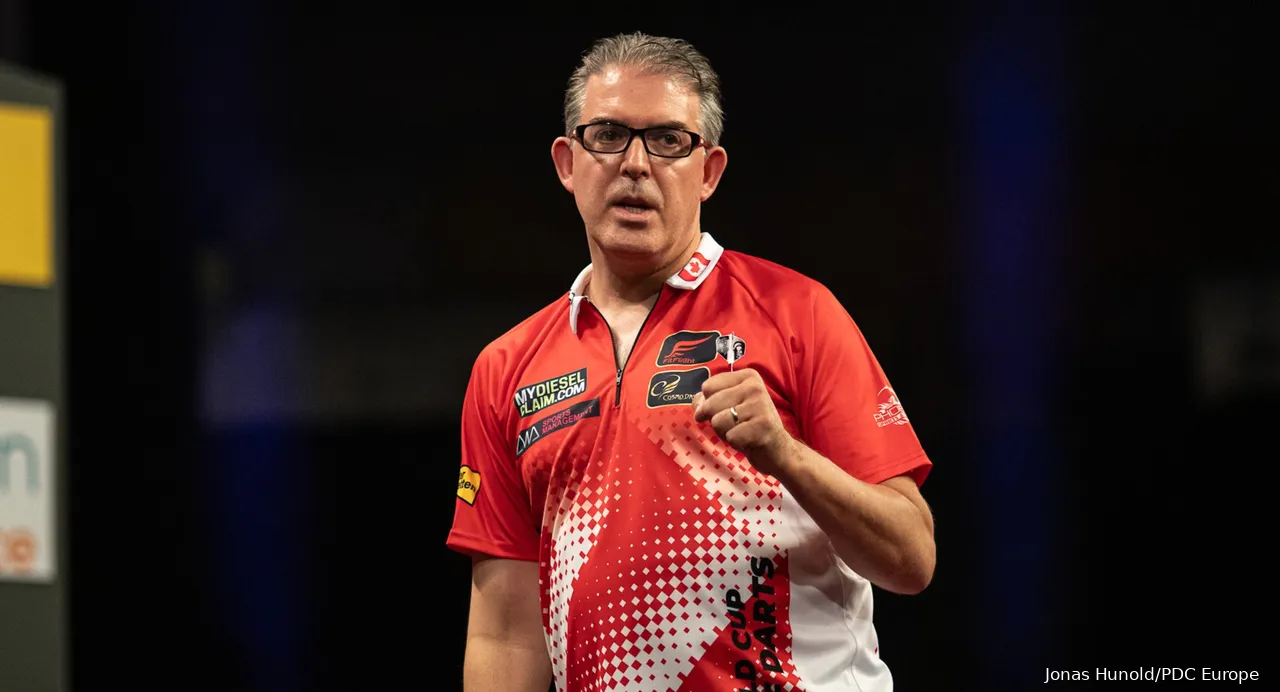 Smith representing Canada at the World Cup of Darts&nbsp;