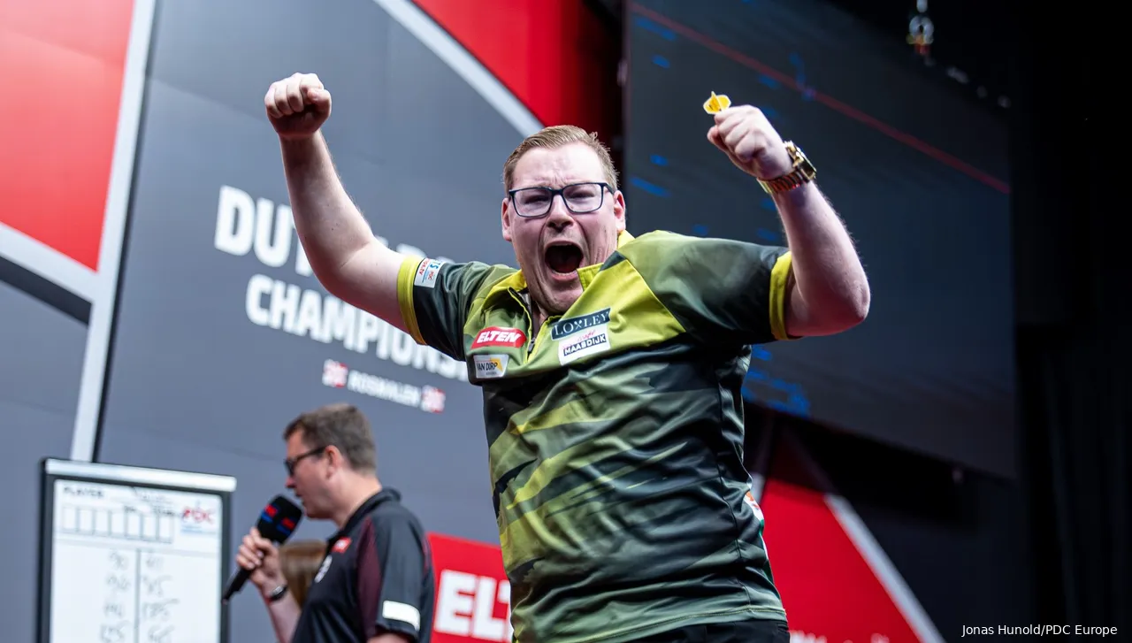 Marvin van Velzen earlier this year at the Dutch Darts Championship