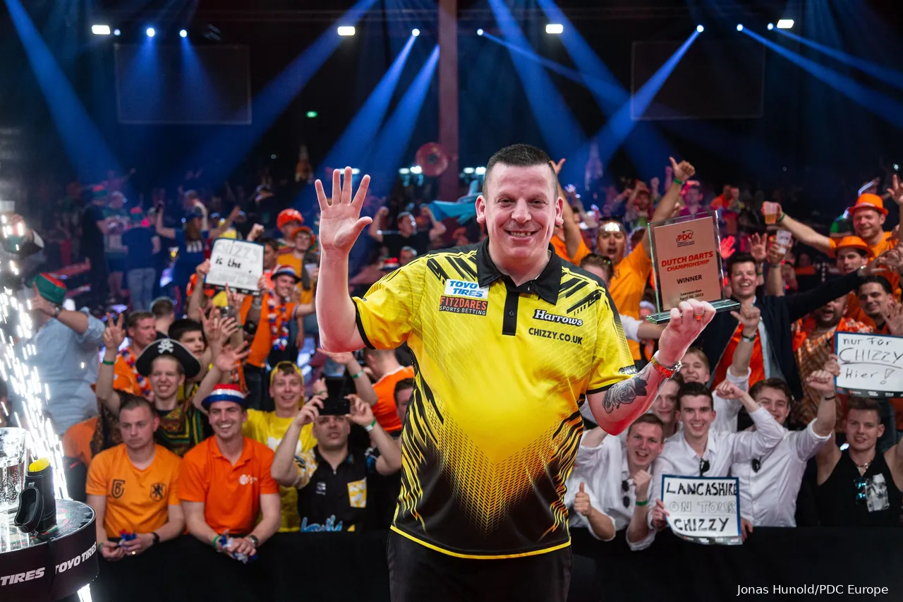 Dave Chisnall wist in 2023 de Dutch Darts Championship op zijn naam te schrijven