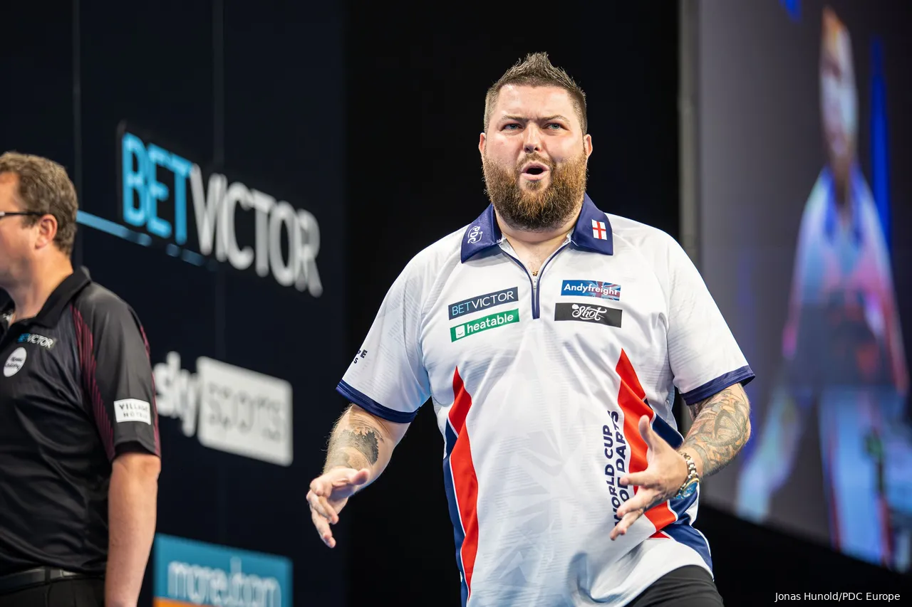 Voor Michael Smith was het bij zijn vijfde deelname aan de World Cup of Darts eindelijk raak