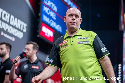 Van Gerwen lost at the Dutch Darts Championship in the semifinals 7-6 to Jonny Clayton