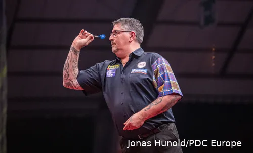 Gary Anderson in Aktion