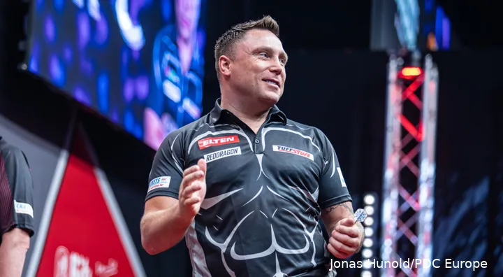 Gerwyn Price kreeg 20000 pond voor zijn eindwinst op de Nordic Darts Masters