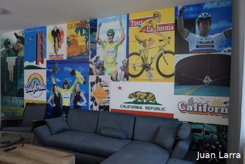 Habitación California, con los logros de Peto en la carrera americana.&nbsp;