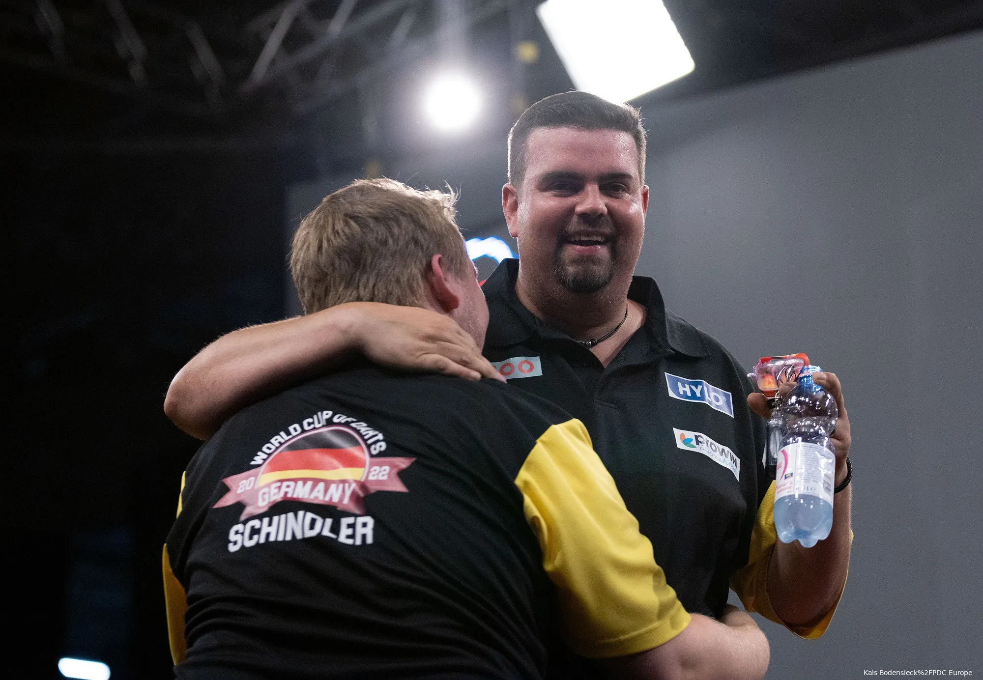 Martin Schindler und Gabriel Clemens 2022 beim World Cup of Darts<br>