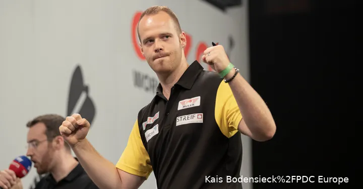 Max Hopp in Aktion beim World Cup of Darts