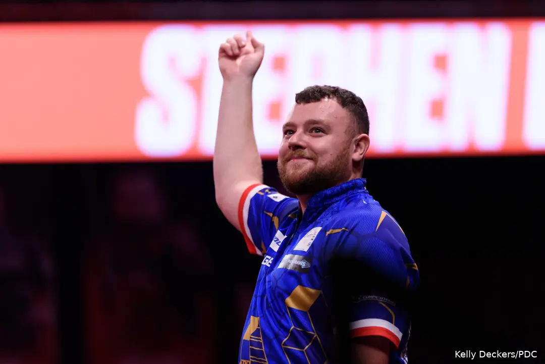 Josh Rock celebrates.