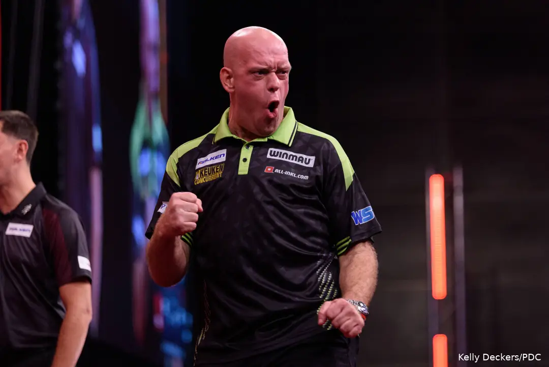 Michael van Gerwen cheering