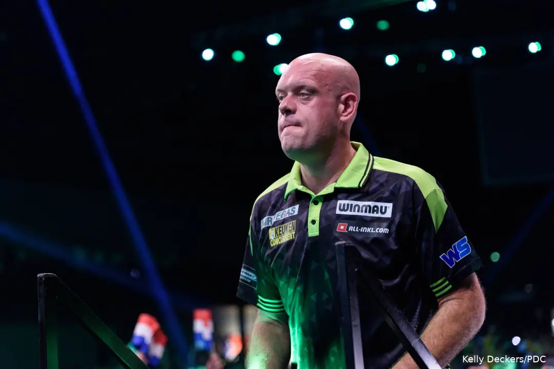 Michael van Gerwen betritt die Bühne