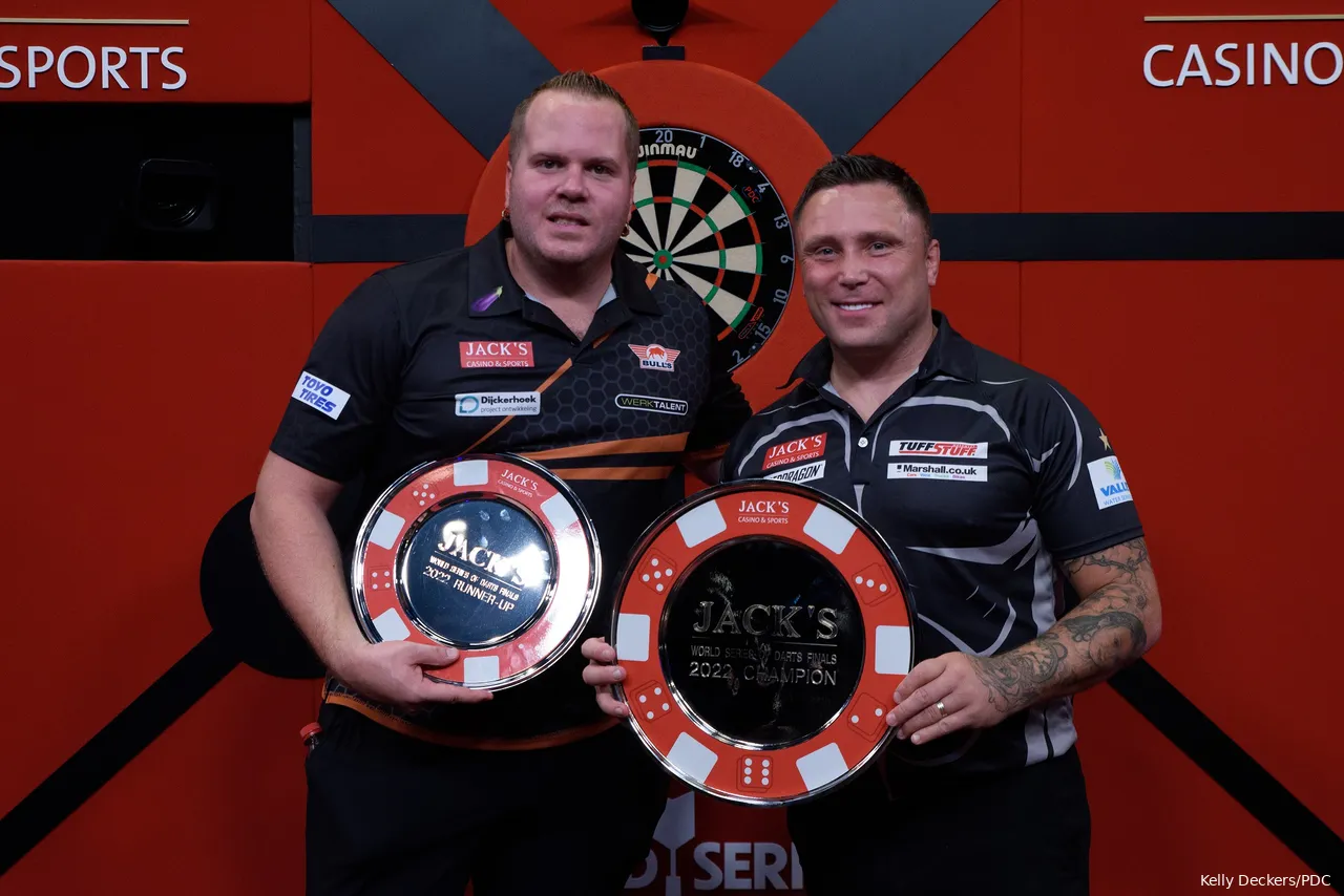 Gerwyn Price held off Dirk van Duijvenbode from overall victory at the 2022 World Series of Darts Finals in Amsterdam after a thriller