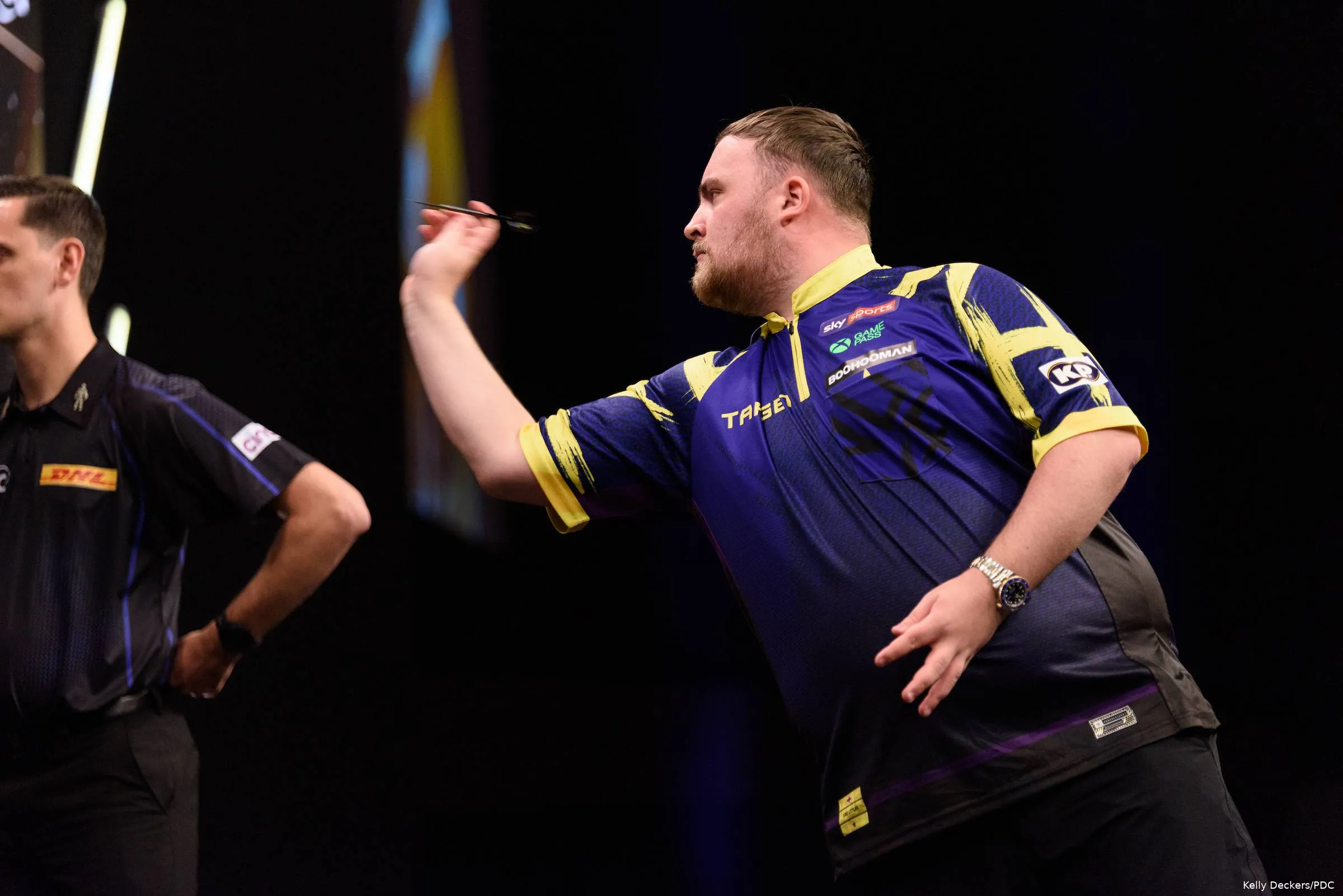 Luke Littler in actie