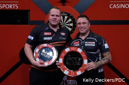 Gerwyn Price held off Dirk van Duijvenbode from overall victory at the 2022 World Series of Darts Finals in Amsterdam after a thriller