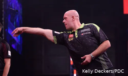 Kämpft heute Nachmittag vor heimischem Publikum um ein Halbfinal-Ticket: Michael van Gerwen