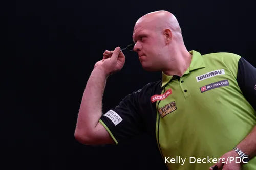Michael van Gerwen kon niet voor de zesde keer in zijn carrière de World Series of Darts winnen