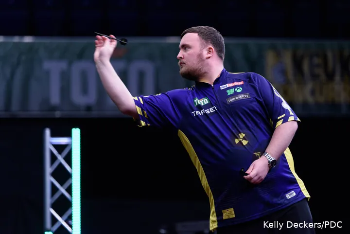 Luke Littler takes on Jonny Clayton in the quarterfinals of the Winmau World Masters