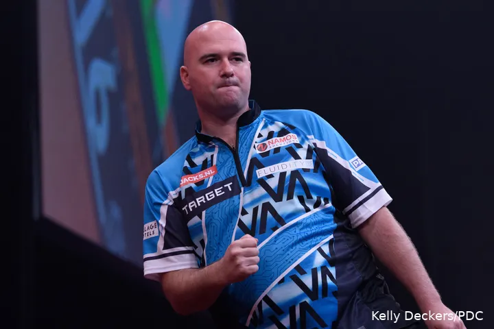 Rob Cross in actie op de World Grand Prix