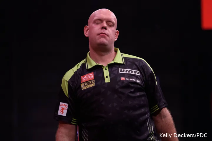 Michael van Gerwen stelt dit jaar teleur op de ranking-toernooien