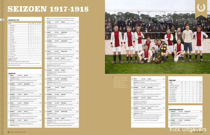 Een unieke, ingekleurde foto uit het seizoen 1917-1918. Dit soort foto's zijn allemaal terug te vinden in de boeken!