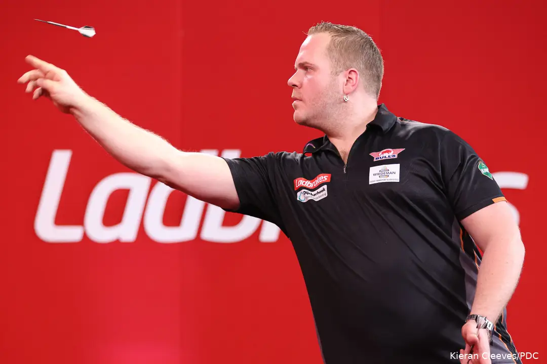 Dirk van Duijvenbode in action at the past Players Championship Finals