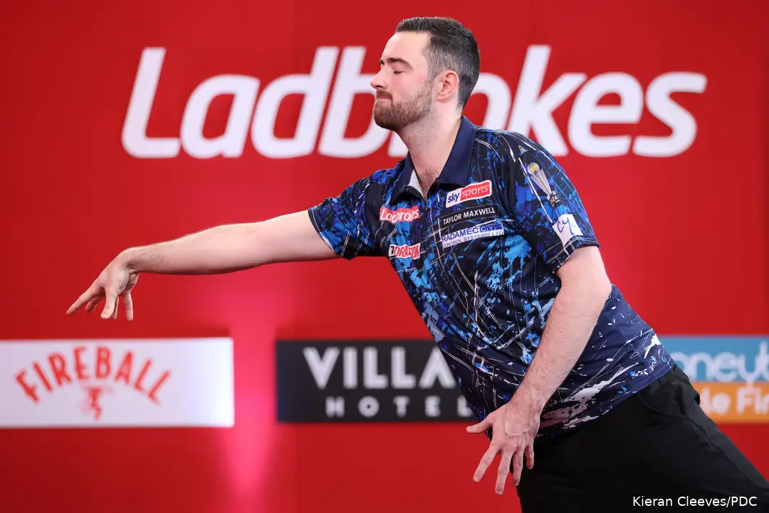 Luke Humphries in action at the Players Championship Finals last month