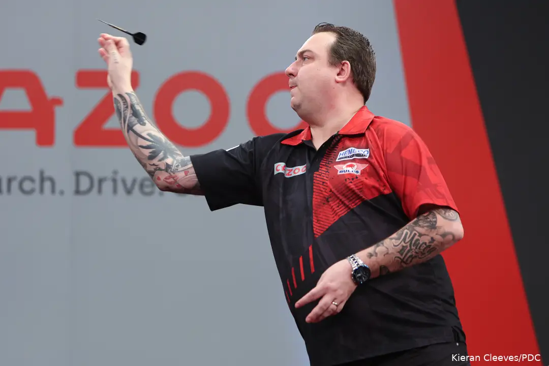 Kim Huybrechts is één van de drie Belgen die nog in het toernooi zit na zijn knappe 6-1 overwinning op Wessel Nijman