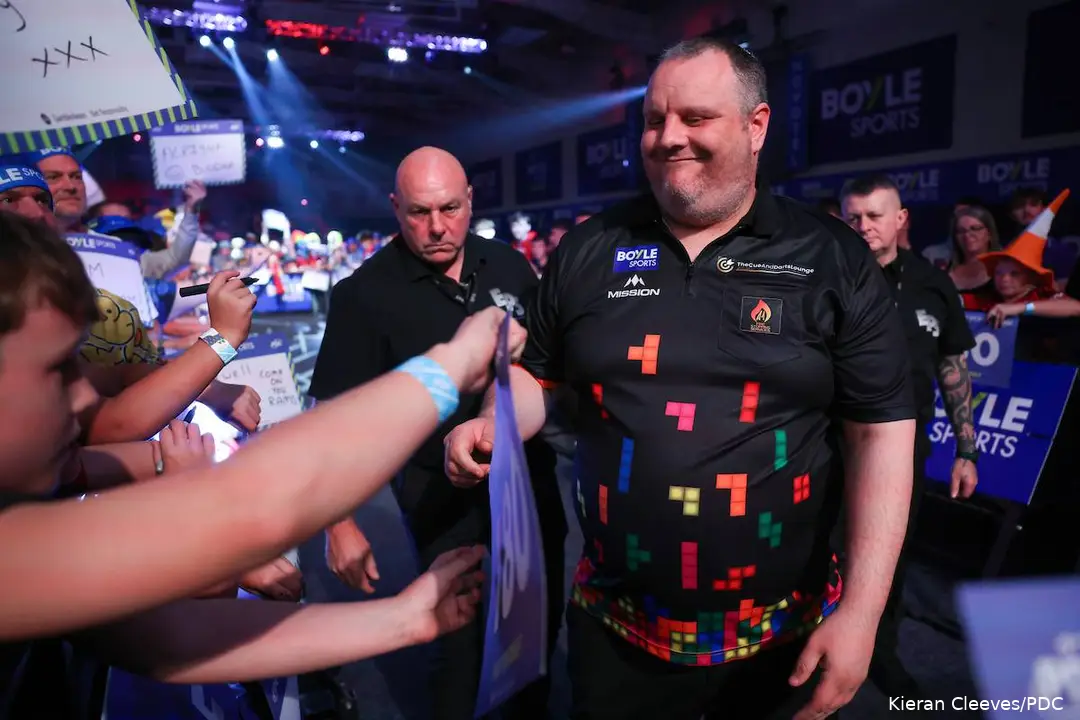 Ryan Joyce tijdens zijn walk-on.