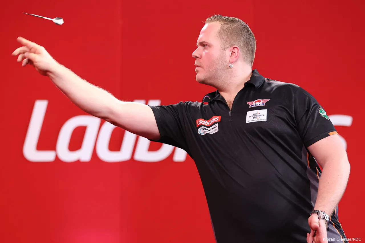 Dirk van Duijvenbode in action at the past Players Championship Finals