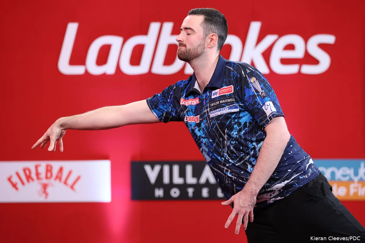 Luke Humphries in action at the Players Championship Finals last month