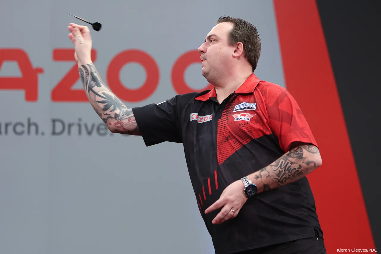 Kim Huybrechts is één van de drie Belgen die nog in het toernooi zit na zijn knappe 6-1 overwinning op Wessel Nijman