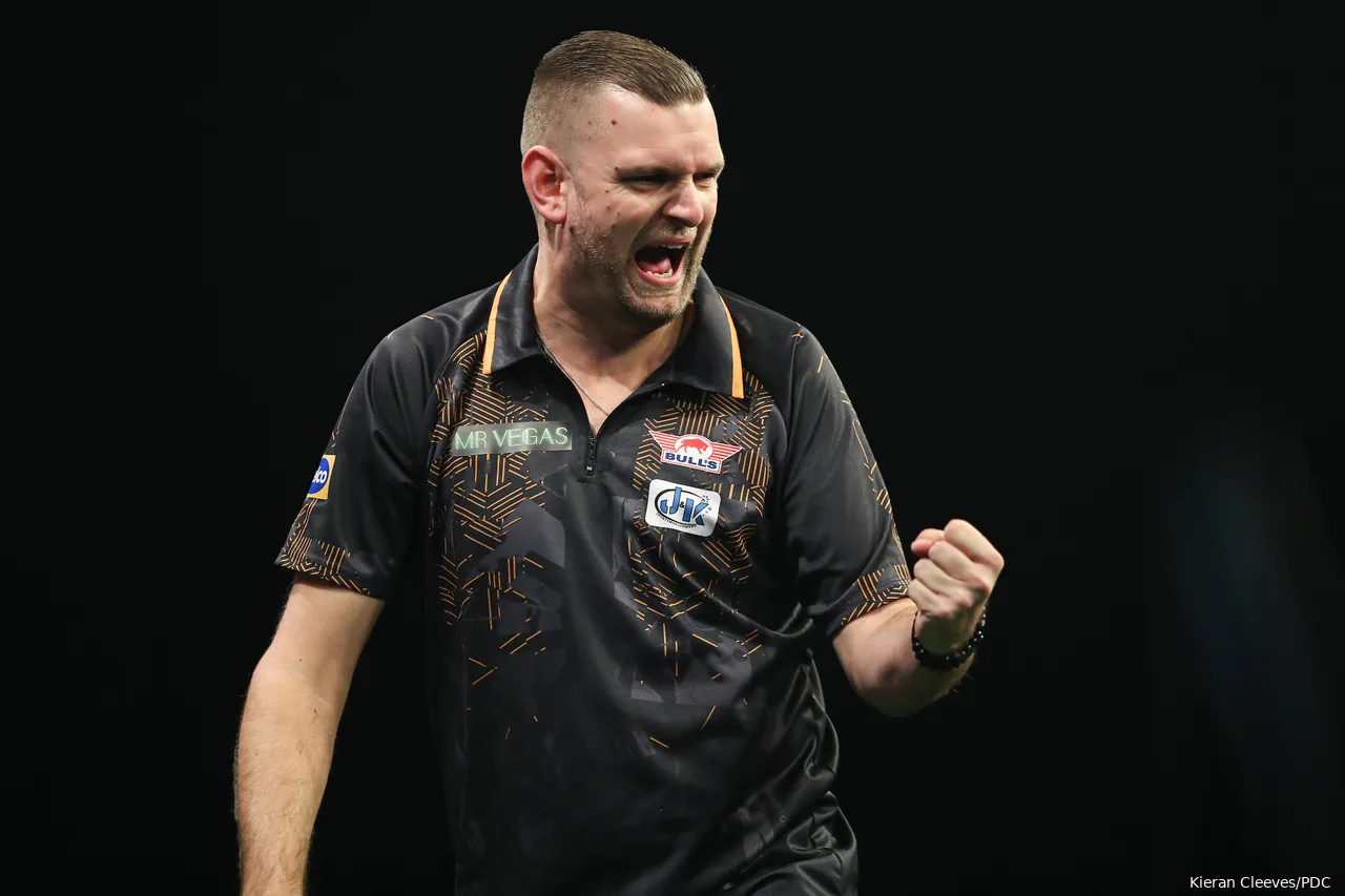 Martijn Kleermaker deed in 2023 mee aan de Grand Slam of Darts