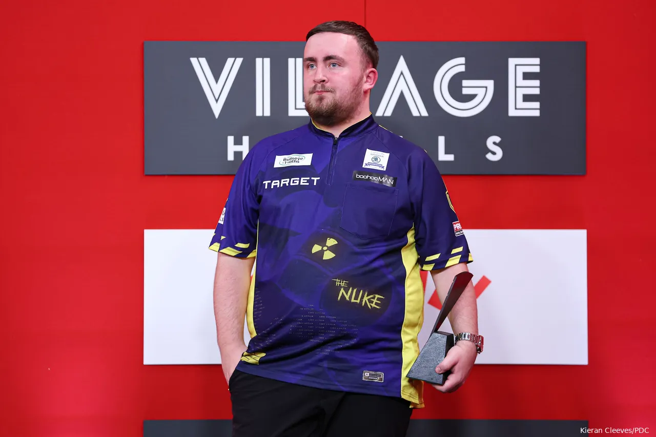 Luke Littler was eind vorige maand nog verliezend finalist op de Players Championship Finals
