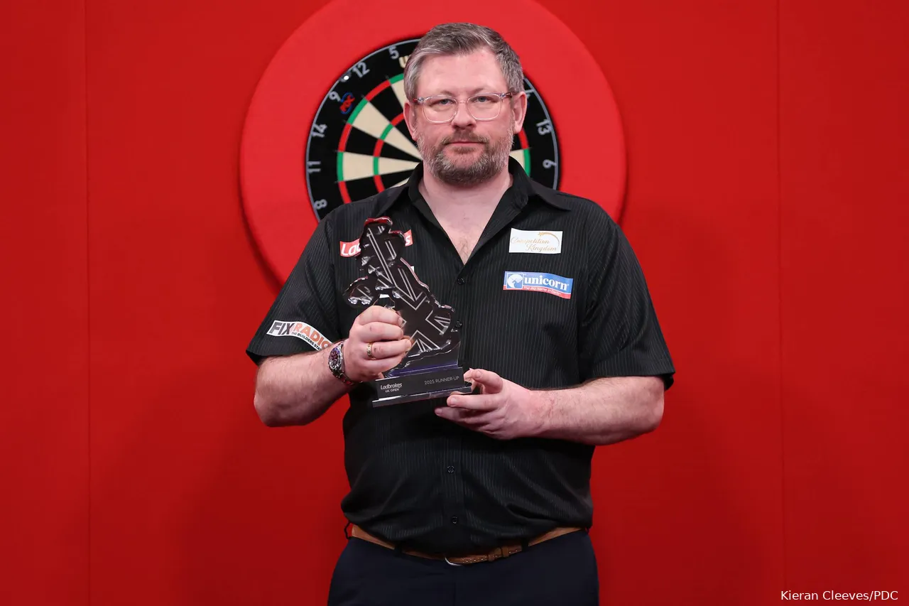 James Wade was vorig weekend nog verliezend finalist op het UK Open
