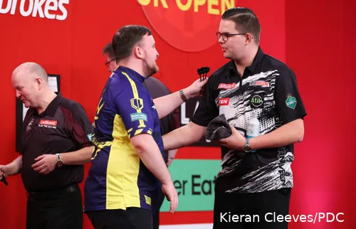 Gian van Veen after his lost match against Luke Littler