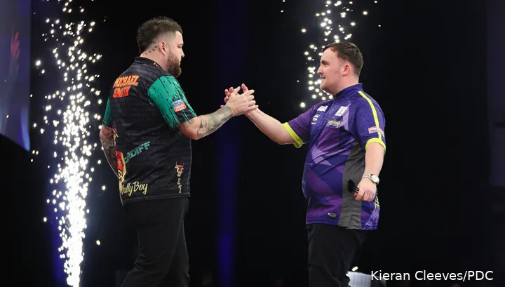Michael Smith and Luke Littler will compete in the first semifinal for a spot in the final of Premier League Darts