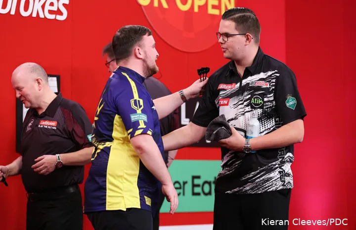 Gian van Veen after his lost match against Luke Littler