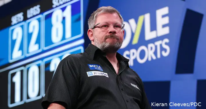 James Wade looks dejected