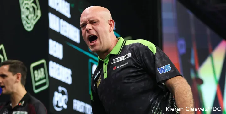 Kann Michael van Gerwen auch sein zweites Gruppenspiel gewinnen?