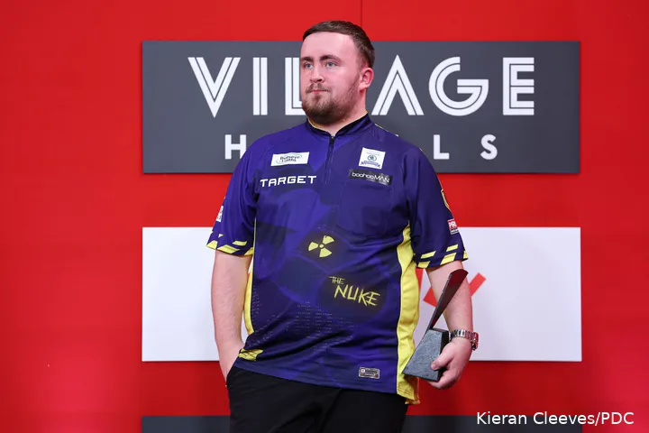 Luke Littler was eind vorige maand nog verliezend finalist op de Players Championship Finals