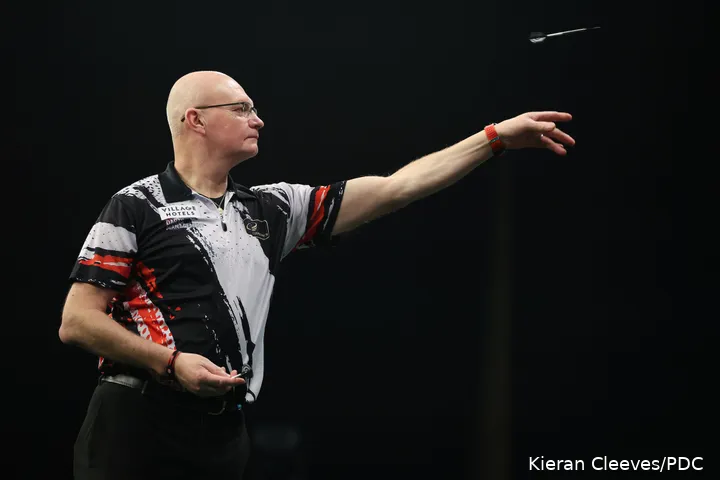 Mickey Mansell in actie op de Grand Slam of Darts
