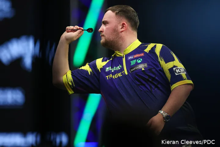 Luke Littler in actie