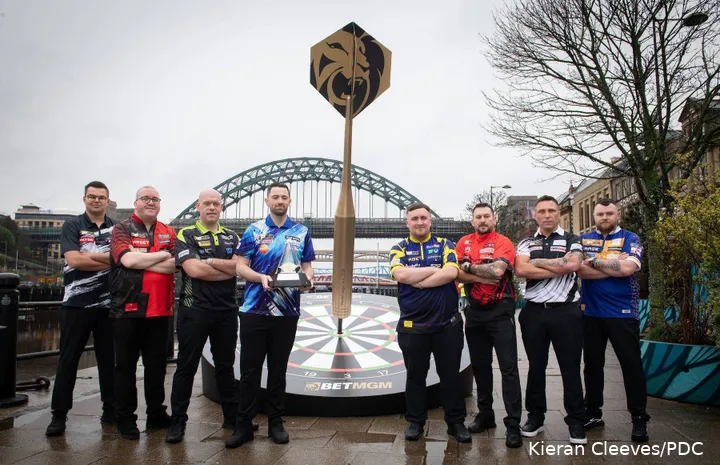 De line-up van de Premier League Darts in 2026